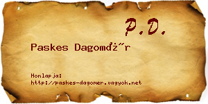 Paskes Dagomér névjegykártya